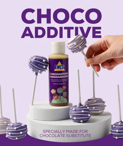 Vista 2 de ENCO Aditivo para Chocolate 4.23 OZ. Permite añadir colores de gel al chocolate blanco