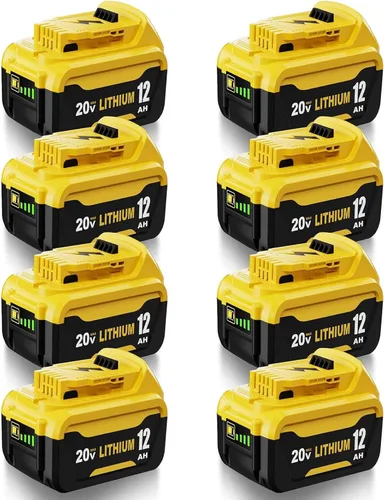 Vista 9 de Paquete de 2 repuestos de 12000 mAh para batería Dewalt 20V MAX y cargador DCB102