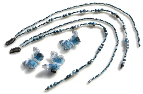 Vista 11 de Pinzas de pelo con perlas de imitación, pinzas para trenzar el cabello largo, cadena de cabello, accesorios de bricolaje, banda para el cabello