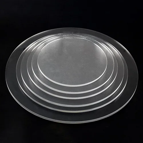 Vista 6 de 2 platos redondos para tartas, círculo acrílico transparente, no pegajosos reutilizados, discos acrílicos para pastel de crema de mantequilla