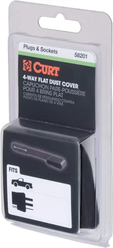 Vista 6 de CURT 58201 – Cubierta protectora contra el polvo para conector de arnés de cableado plano de 4 pines para lado del vehículo