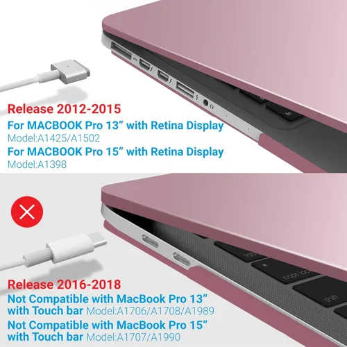Vista 87 de IBENZER - Compatible con Funda para MacBook Pro de 13 Pulgadas 2015 2014 2013 Finales 2012 A1502 A1425, Carcasa Rígida con Cubierta para Teclado