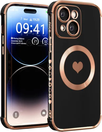 Vista 17 de Funda magnética para iPhone 12 para mujeres y niñas, compatible con magnética, suave y de lujo para iPhone 12, funda de teléfono