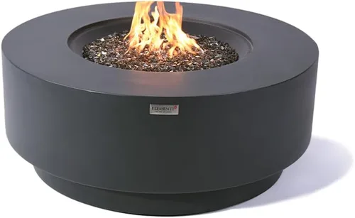 Vista 10 de Roraima - Chimenea de hormigón de 40 x 40 pulgadas, para exteriores, incluye hogueras modernas de vidrio y chimeneas al aire libre para jardín