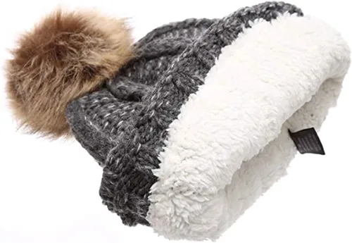 Vista 3 de ANGELA & WILLIAM Gorro de invierno suave y cálido con forro de piel sintética