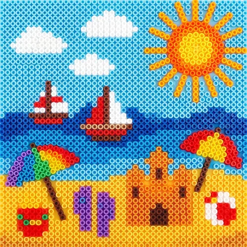 Vista 5 de Libima 28000 Piezas 28 Colores Cuentas de Fusible a Granel para Arte y Manualidades de Niños, Juego de Cuentas de Hierro Multicolor para Regalo