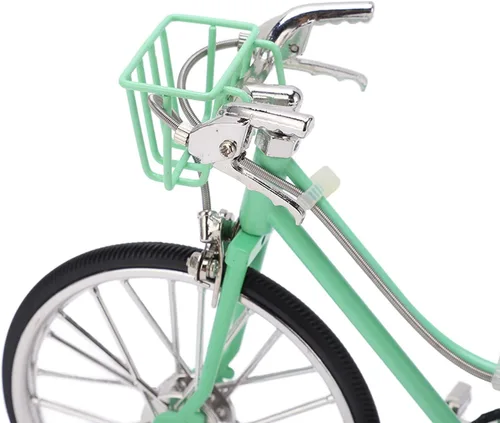 Vista 8 de Zerodis Modelo de bicicleta de metal, mini figuras de bicicleta de dedo de escritorio, juguete en miniatura, retro, mini modelo, bicicleta, adornos