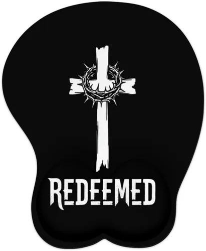 Vista 13 de Mousepad Blessed Religious Cross Ergonomic Wrist Support Non-Slip Base Mouse Mat with Wrist Rest Computer Mousemat for Desk Work Accessories Pad