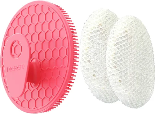 Vista 25 de INNERNEED Cepillo de ducha de silicona suave de grado alimenticio, negro+