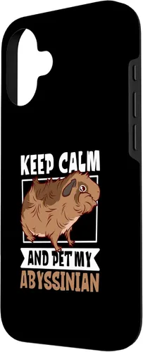 Vista 2 de iPhone 16 Pet my Abyssinian Guinea Pig Case