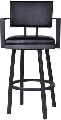 Vista 4 de Armen Living Taburete Balboa, negro vintage