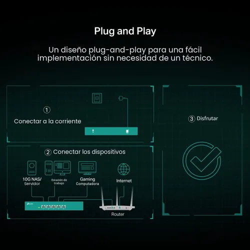 Vista 5 de TP-Link TL-SX105 Switch Ethernet no administrado de 5 puertos 10G/Multi-Gig Escritorio/Montaje en pared Conecta y utiliza Sin ventilador