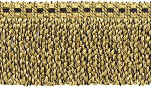 Vista 8 de Colección Veranda de 3" (7,5 cm) de largo, borde de flecos de lingote de punto elegante (estilo # BFV3) negro carbón #VNT30 (negro azabache) paquete