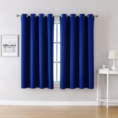 Vista 38 de ChrisDowa - Cortinas cortas para ventana de 40 pulgadas para dormitorio - Cortinas cortas con ojales y aislamiento térmico para oscurecer