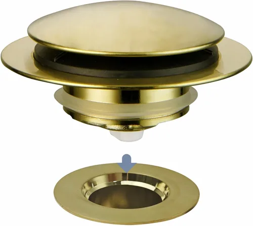 Vista 12 de Tapón de Desagüe de Bañera Negro Mate, Hidrop Tapón de Desagüe Universal Pop Up Tip Toe para Bañera, Se Ajusta de 1.375 a 1.5 Pulgadas, Reemplaza