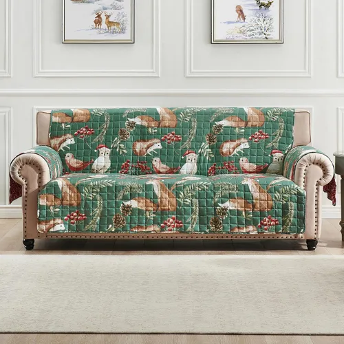 Vista 12 de Greenland Home Willow Funda reversible protectora - Protector de muebles - Silla con brazos - Festivo