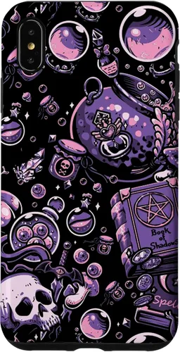 Vista 11 de Funda linda para iPhone 16 Witch's Essentials Pattern Witchy Design Halloween