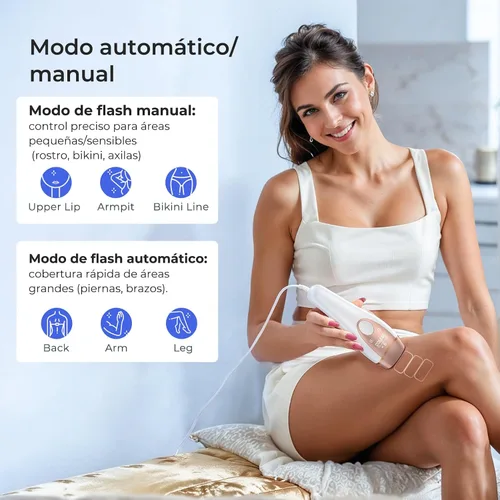 Vista 7 de Depilación láser para mujeres y hombres – Dispositivo de depilación láser ZAIRUZ IPL con enfriamiento de hielo sin dolor a 41.0 °F, removedor