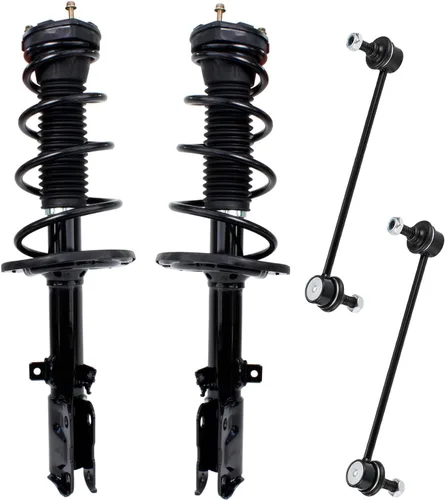 Vista 14 de Detroit Axle - Kit de 4 piezas RWD Puntales Delanteros Barras Estabilizadoras para Ford F-150 2021 2022 2023 2024, 2 Puntales con Resorte Helicoidal