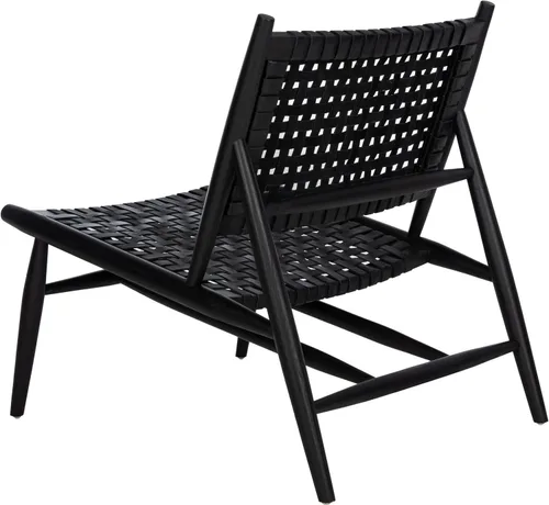Vista 7 de Safavieh Home Soleil Silla decorativa tejida de cuero natural y blanco