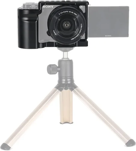 Vista 7 de NICEYRIG Jaula para cámara Sony ZV-E10 Vlog Vlogging, con mango de aluminio - 469