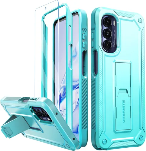 Vista 17 de URBANITE Funda protectora resistente a prueba de golpes para Motorola Moto G Stylus 4G (2022), de grado militar, con protector de pantalla y soporte