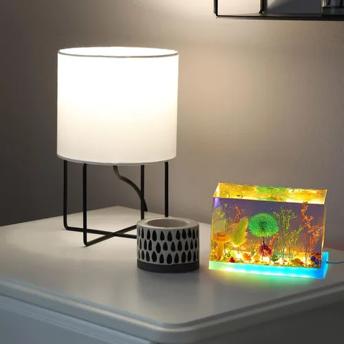 Vista 6 de 4 moldes cuadrados de silicona de resina de luz para la preservación de flores con luz USB para bricolaje resina epoxi fundición artesanal, adornos