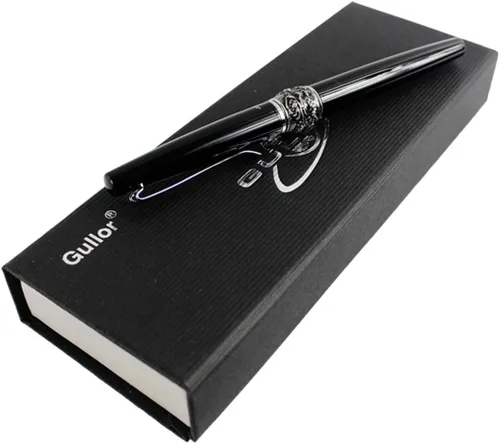Vista 2 de Gullor Clásico Hovering Dragón Pluma Estilográfica Y2 Original Pen Pouch Caja De Regalo Set - Negro