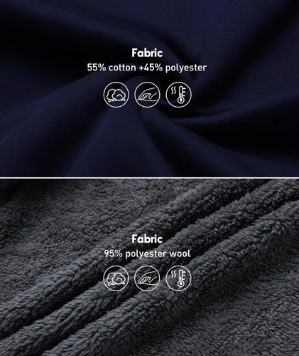Vista 76 de SCODI Sudaderas con capucha para hombre, forro polar pesado, cremallera completa, forro de sherpa grueso, chaqueta con capucha