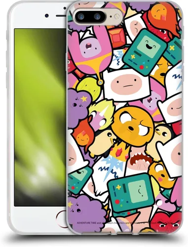 Vista 76 de Head Case Designs Funda de gel suave con licencia oficial de Adventure Time BMO Graphics compatible con Apple iPhone 7 Plus/iPhone 8 Plus