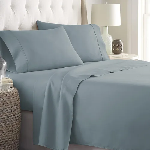 Vista 3 de Danjor Linens - Juego de sábanas tamaño completo para adolescentes, sábanas premium de hotel con 4 fundas de almohada, microfibra cepillada ligera