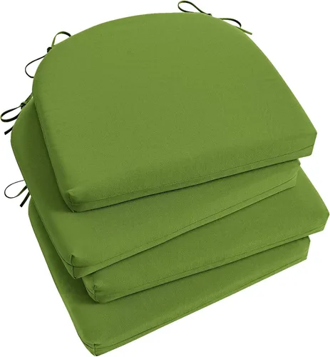 Vista 75 de Basic Beyond Juego de 4 cojines para sillas de exterior, cojines de exterior para muebles de patio, cojines resistentes al agua para sillas de patio