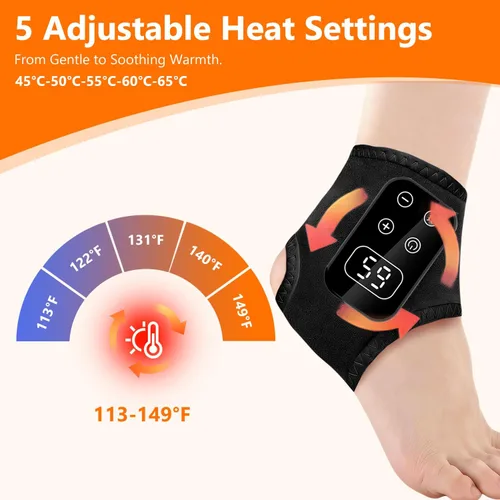 Vista 2 de Foot Advanced Renew - Masajeador de triple método para neuropatía y fascitis plantar, masajeador de pies inalámbrico con calor y vibración, portátil