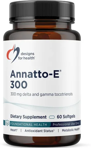 Vista 7 de Designs for Health Annatto-E 300 mg Tocotrienoles - Suplemento complejo de vitamina E DeltaGold con tocotrienoles Delta + Gamma - Cardiovascular