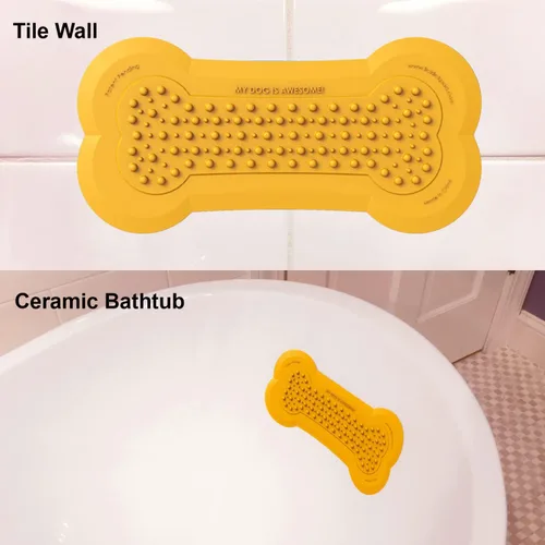 Vista 5 de Lick Lick Pad Accesorios para perros Accesorio de ducha para mascotas Almohadilla de mantequilla de maní para perro Estación de baño