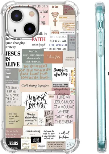 Vista 59 de Funda para Celular con Versículos de la Biblia, Colocación de Citas Cristianas de Jesús, Diseño Collage, Funda Protectora Suave de TPU de Moda