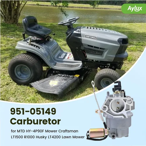 Vista 2 de 951-05149 Carburador con filtro de aire para cortacésped MTD HY-4P90F Craftsman LT1500 R1000 Husky LT4200 Cortacésped 4P90HUA 4P90HUB 4P90HUC 420cc