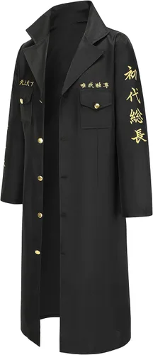 Vista 2 de JYJXCOS Disfraz de Halloween Tokyo Revengers Cosplay chaqueta larga Anime L