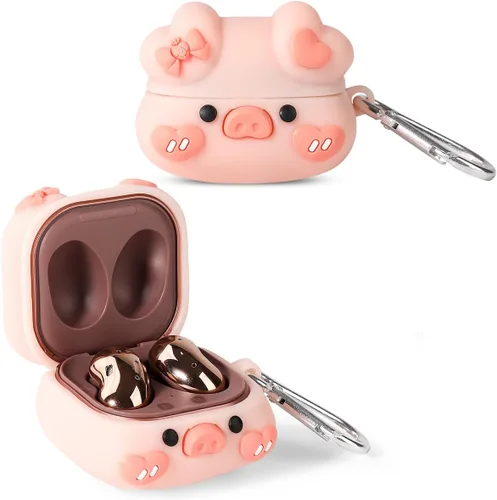 Vista 7 de Funda de silicona para Samsung Galaxy Buds FE (2023) / Buds2 Pro (2022) / Buds 2 (2021) / Buds Pro (2021) / Buds Live (2020) auriculares con bonito