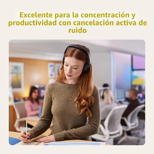 Vista 8 de Jabra Evolve2 65 Flex Auriculares Estéreo Inalámbricos - Bluetooth, Tecnología ClearVoice con Cancelación de Ruido y ANC Híbrido - Certificado