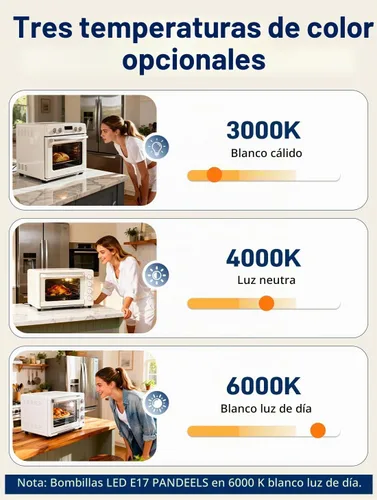 Vista 5 de Bombillas de microondas E17 LED debajo del capó 40W equivalente para Paquete de 2 bombillas blancas de luz diurna