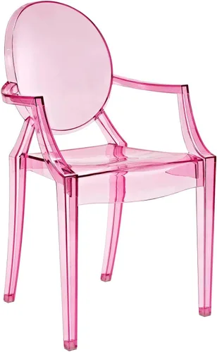 Vista 7 de Silla de Comedor transparente de Casper, Plástico, Azul