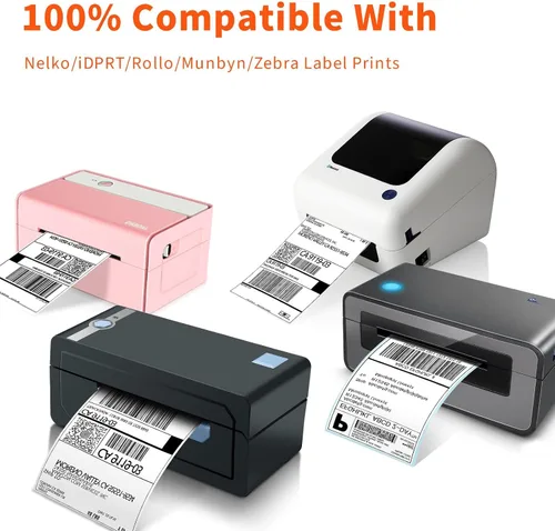 Vista 4 de Etiquetas de envío térmicas JADENS 4x6-350 etiquetas (4 rollos), compatibles con Rollo, Brother, Zebra y la mayoría de impresoras térmicas