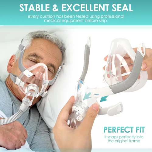 Vista 5 de AirFit F20 - Juego de marco y cojín para máscara, incluye pequeño cojín de máscara, marco y clips - F20 máscaras faciales completas CPAP accesorios