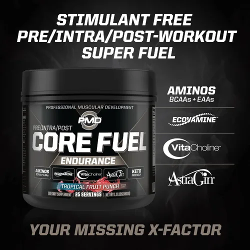 Vista 8 de PMD Sports Core Fuel Resistance, Performance & Recovery - BCAAs, EAA, betalanina, betaína anhidra, glutamina, electrolitos - crecimiento muscular