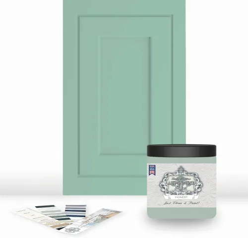 Vista 46 de Pintura TODO EN UNO, Abbey (gris cálido), Muestra de 8oz - Pintura duradera para gabinetes y muebles. Imprimación y capa superior incorporadas,