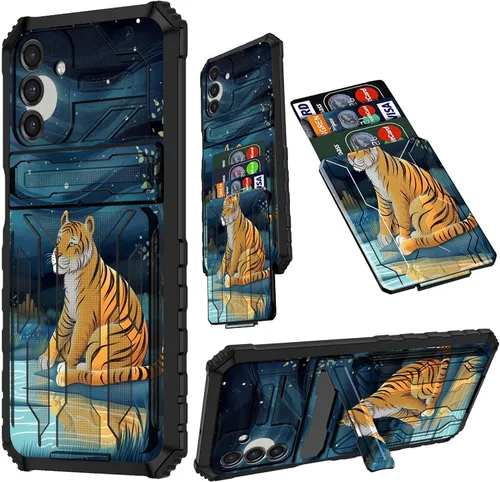 Vista 61 de Funda para Samsung A13 5G, Galaxy A13 5G con tarjetero desmontable atril resistente a prueba de golpes funda protectora para Samsung Galaxy A13 Gato