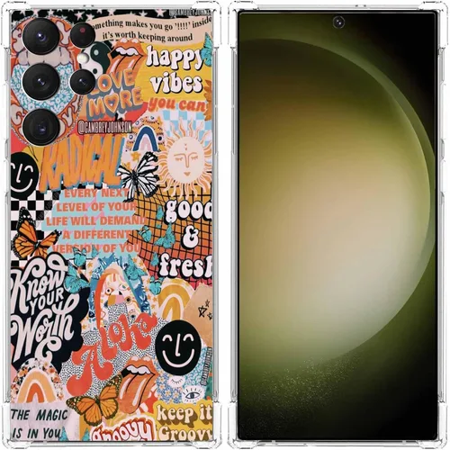 Vista 17 de Funda de collage estético para Samsung Galaxy S21, patrón de citas positivas, funda de TPU suave de moda compatible con Galaxy S21