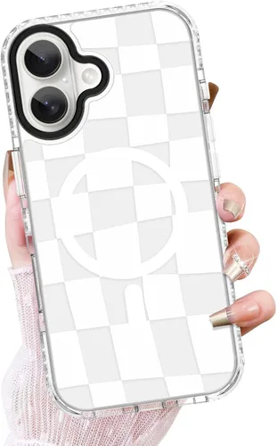 Vista 68 de OOK Funda magnética transparente para iPhone 17, lindo encaje floral negro Encaje Negro Floral