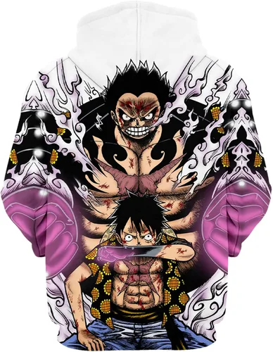 Vista 2 de DWOINXRIL Sudaderas con capucha de anime para adultos, sudaderas con capucha con estampado 3D, sudaderas de cosplay para hombre